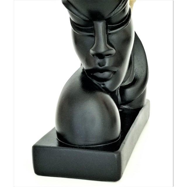Black Bust Black Female by Alexander Backer For Sale - Image 8 of 9