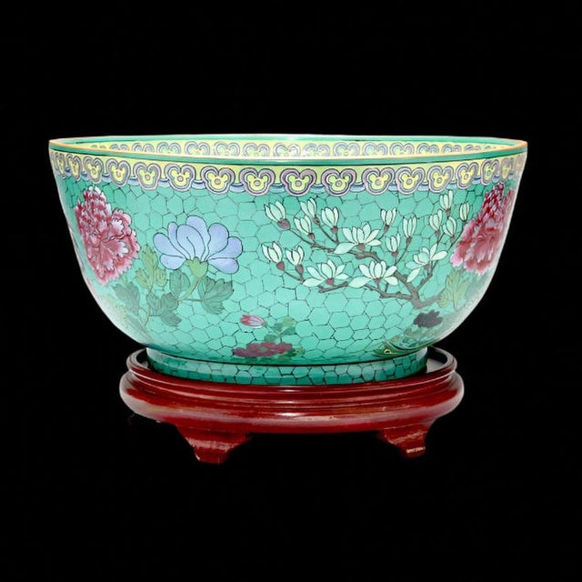 Asian 19th Century Monumental Straits Porcelain Center Bowl For Sale - Image 3 of 4