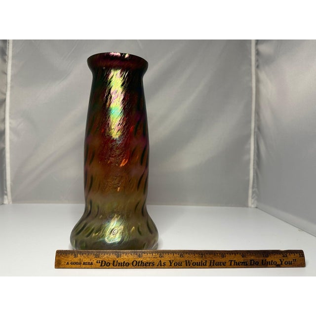 Rindskopf Iridescent Art Glass Vase: Pepita Honeycomb, c. 1900 For Sale - Image 10 of 10