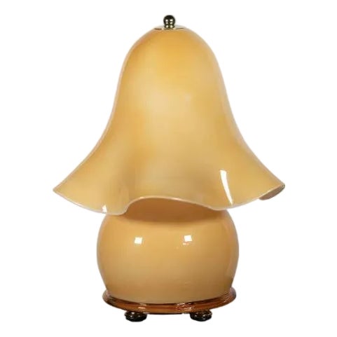 Bottega Veneziana Frou Frou Amber Glass Table Lamp For Sale