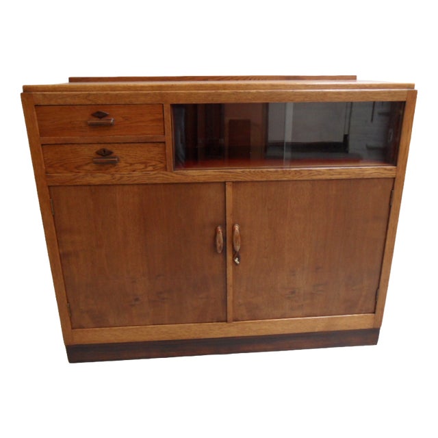 Art Deco Oak Sideboard, 1920s For Sale
