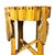 Yellow 1950s Restored Mid-Century Hawaiian Split Bamboo Side Drinks Table W/ Koa Wood Top For Sale - Image 8 of 9
