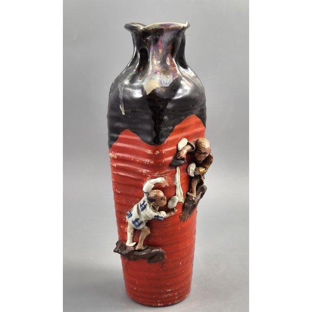 Tall Japanese Sumida River Vase by Inoue Ryōsai, 1890s For Sale - Image 5 of 13