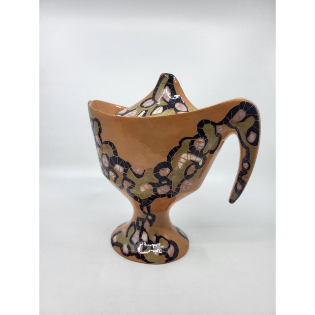 Black Vintage Covered Bowl in Ceramic by Gabrielle Mackiewicz, France, 1960 For Sale - Image 8 of 14