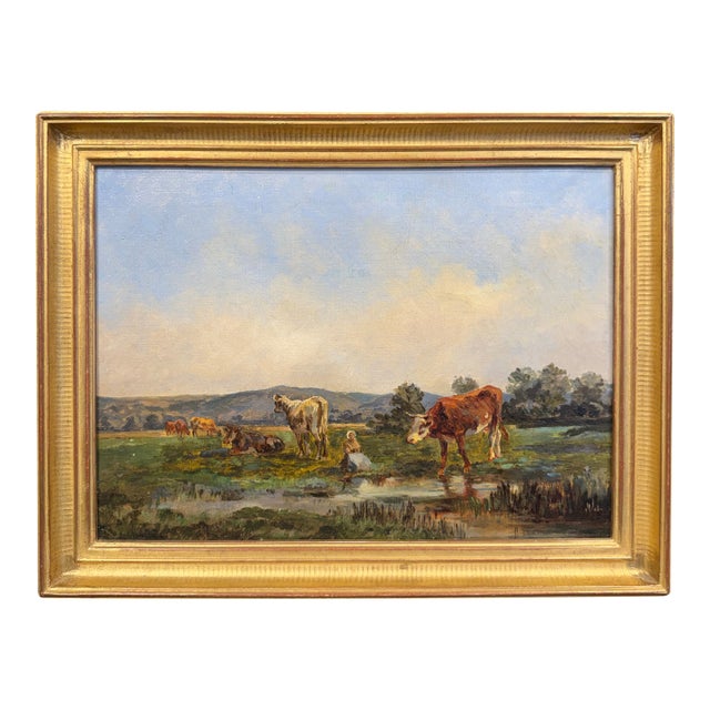 Antique French Oil Painting For Sale