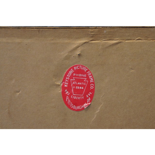 Mid 20th Century Vintage Chinese Orchid Flower Landscape Scroll Poem & Painting 37", Framed For Sale - Image 10 of 12