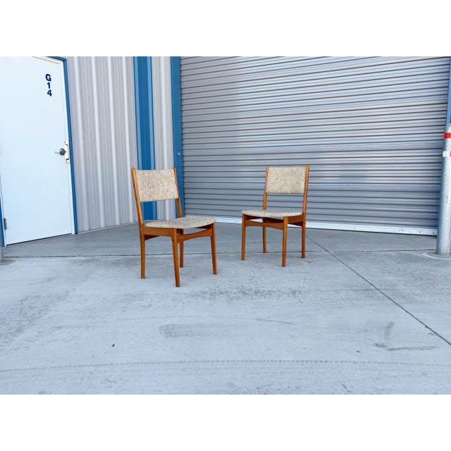 Orange 1960s Danish Modern Teak Dining Chairs Set of 6 For Sale - Image 8 of 14