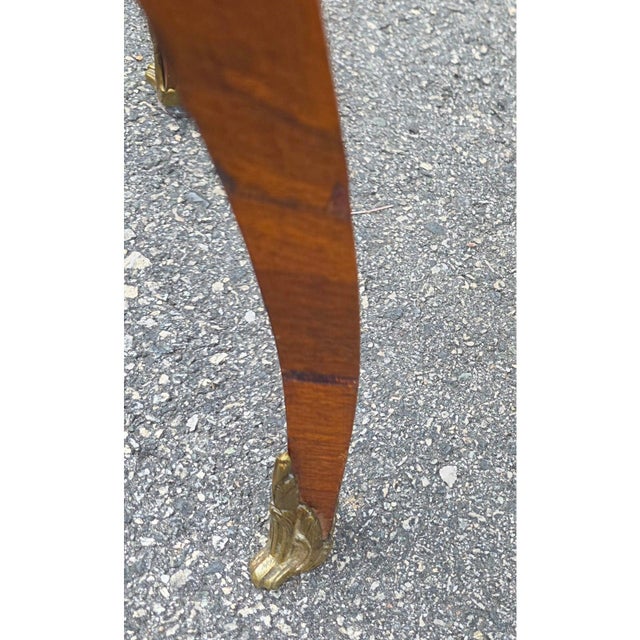 Antique 19th Century French Louis XV Revival Console Table With Fine Parquetry & Ormolu Mounts For Sale In Washington DC - Image 6 of 11