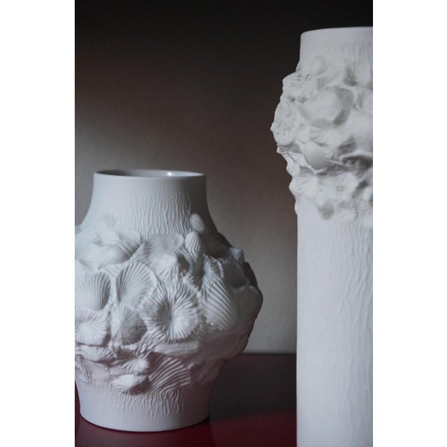 Vintage German Vases in Biscuit Porcelain from AK Kaiser, 1960s, Set of 6 For Sale - Image 3 of 14