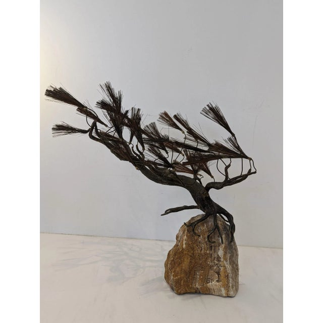 Curtis Jere Vintage Curtis Jere "Lone Cypress" Brutalist Tree Sculpture For Sale - Image 4 of 7