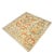 Persian Persian Sultanabad Wool 3x3 Square Ivory, Light Blue & Rust Handmade Area Rug #1141257 For Sale - Image 3 of 7