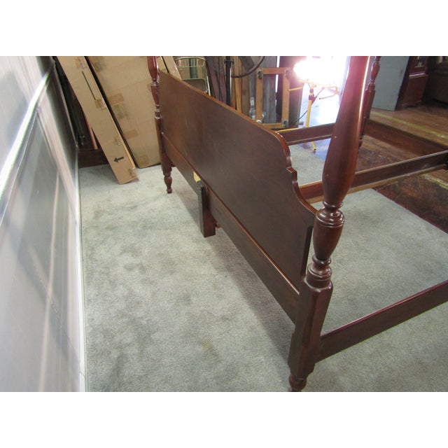 Brown Henkel Harris Solid Cherry King Size Poster Bed For Sale - Image 8 of 10
