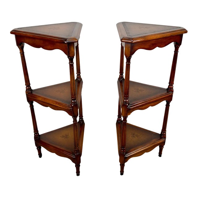 Theodor Alexander Hollywood Regency Style 3-Tiered Pedestal or Etagere , a Pair For Sale