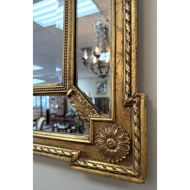 Friedman Brothers Friedman Brothers-Attributed Neoclassical Gilt Beveled Panel Wall Mirror – Vertical or Horizontal For Sale - Image 4 of 7