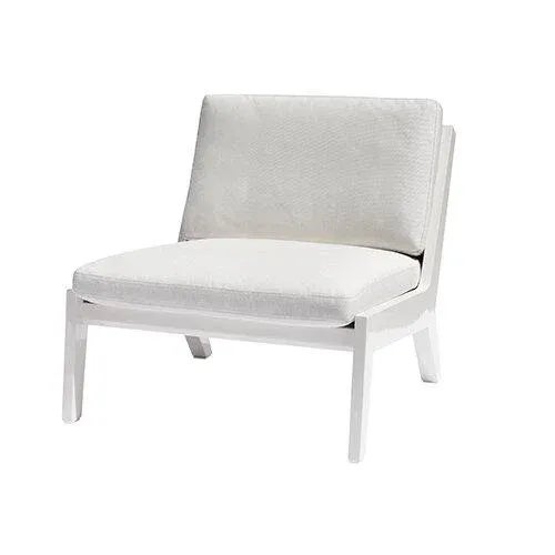 Portofino Outdoor Lounge Chair by the Drawing Room Atl - Handcrafted Mahogany in Premium Yacht Finish: Classic White - Modern Outdoor Furniture For Sale - Image 10 of 10