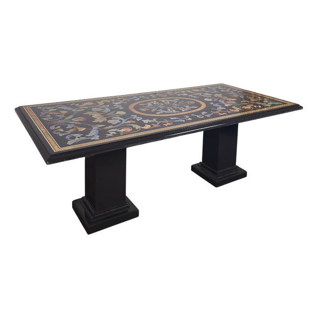 Mosaic Resin and Wood Table, 1970s For Sale