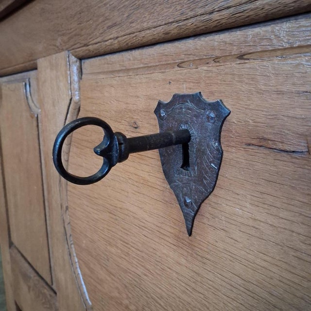 Antique Oak Chest with Iron Hardware, 18th-19th Century For Sale - Image 16 of 18