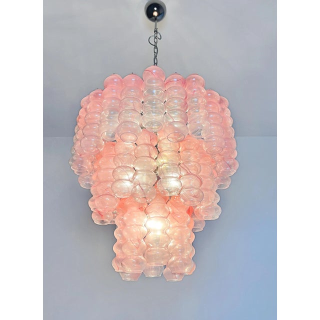 Large Three-Tier Murano Glass Tube Chandelier, 1990s For Sale - Image 11 of 18