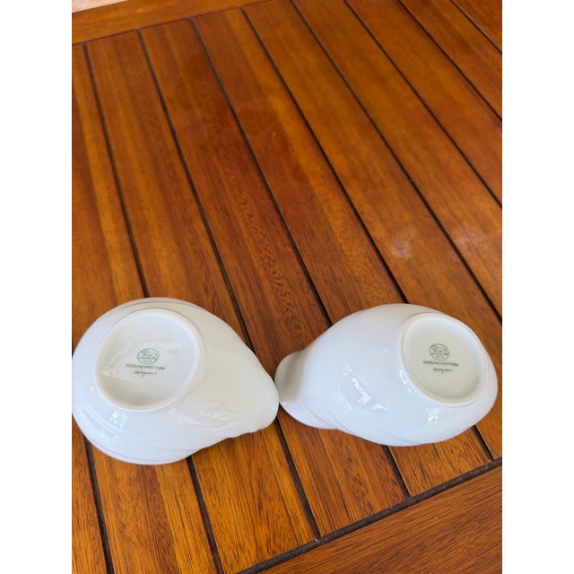 White Vintage Hutschenreuther Porcelain Nautilus Shell Sugar Bowl and Creamer Set For Sale - Image 8 of 11