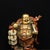 Metal Vintage Gilt Patinated Bronze Laughing Buddha Sculpture With Coins and Ruyi Scepter For Sale - Image 7 of 9