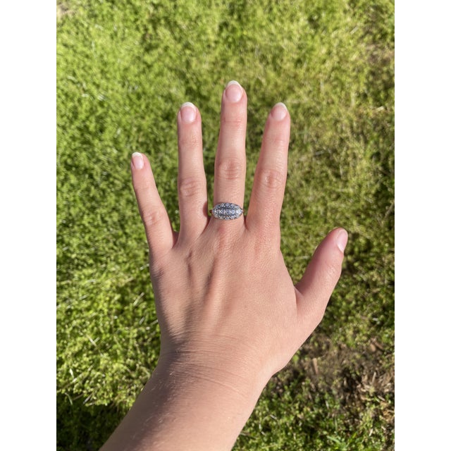 0.50ctw Diamond Princess Ring, 14k White & Yellow Gold, Ring Size 8.75 For Sale In Greensboro - Image 6 of 6