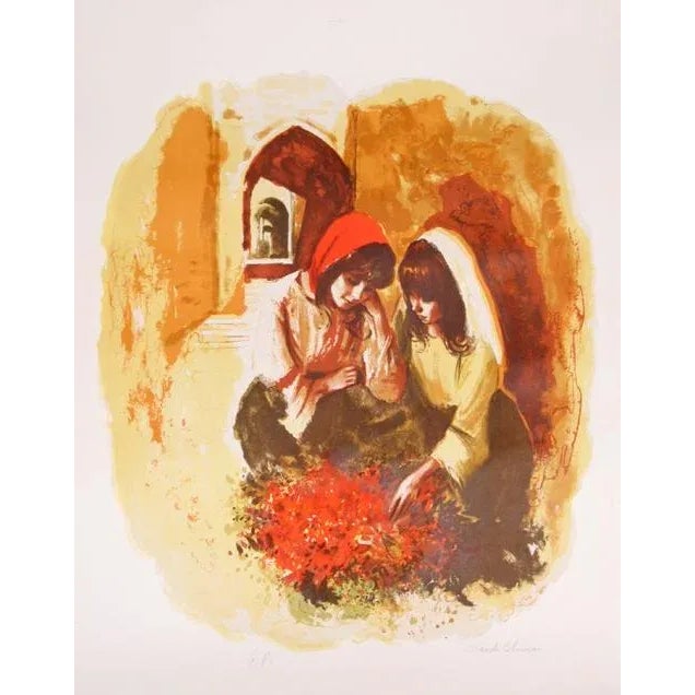 Sisters Sandu Liberman Romanian/Israeli (1923–1977) Date: circa 1975 Lithograph, Signed in pencil Edition of AP Size: 24 x...