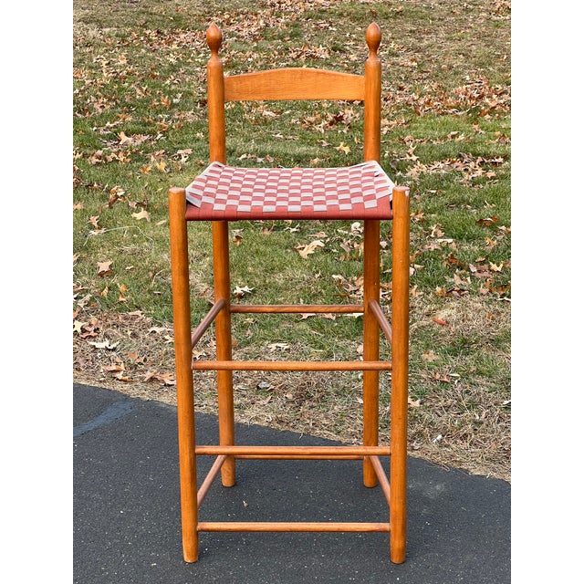 Shaker Style Tape Seat Bar Stool | Chairish