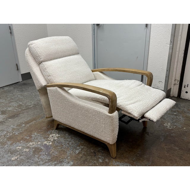 Design Plus Gallery presents the Abelli Fabric Pushback Recliner from Macy’s. Upholstered in ivory textured fabric, the...