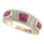 Statement Diamond and Ruby Ring Studded in 14k Gold Size 7 For Sale