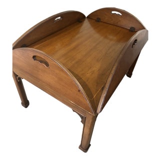 1958 Mid -Century Modern Drexel Walnut Oval Coffee Table For Sale