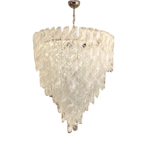 Murano Glass Torciglione Ceiling Light, 1950s For Sale