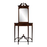 Federal Style Mahogany Console Table and Mirror Set For Sale