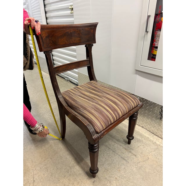 Set of 5 Empire-Style Dining Chairs - Refinished - Good Condition For Sale - Image 12 of 12