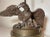 1940s Antique Patinated Solid Bronze American Bald Eagle Electric Table Lamp Statue For Sale - Image 5 of 13