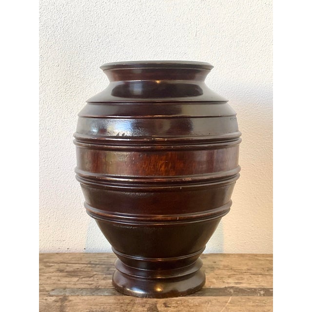 Vintage Turned Wood Urn For Sale - Image 12 of 12