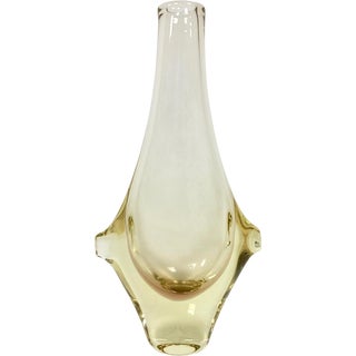 Bohemian Glass Vase attributed to Miroslav Klinger for Zelezny Brod, 1960s For Sale