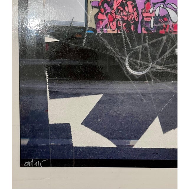 Street Art K-Narf, K-Narf Color Photo Graffiti, Adhesive Tape Altered Street Art Photograph Collage For Sale - Image 3 of 9