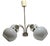 Postmodern Brass and Glass Chandelier, Poland, 1970s For Sale