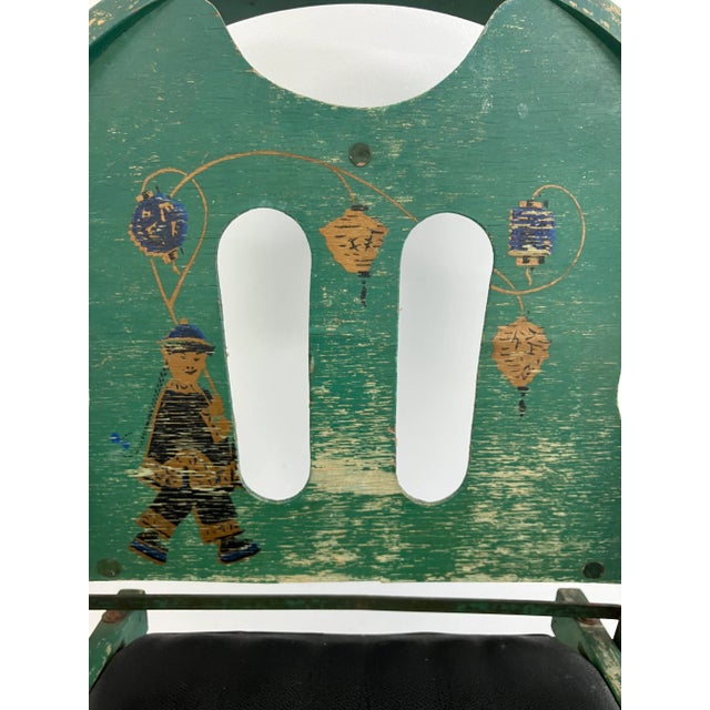 Vintage Painted Folding Chair – St. Louis Chair Co.--Child’s Toy or Decorative Accent (C. 1930s–1940s) For Sale - Image 10 of 10