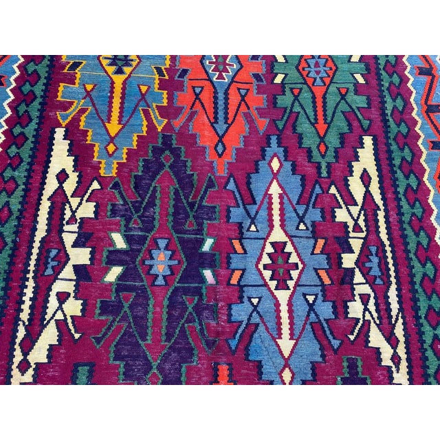 1980s Vintage Turkish Colorful Kilim, 1980s For Sale - Image 5 of 18