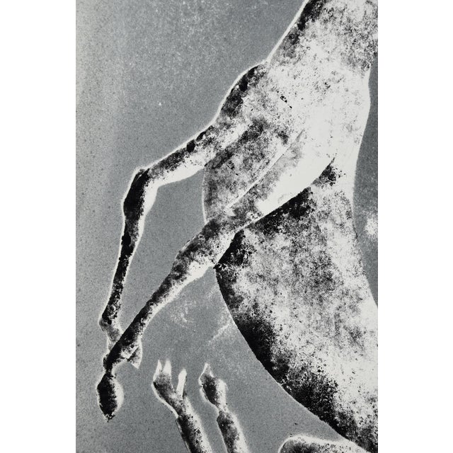 Black Ernst Bräuer, Animal Trainer with Two Horses, 1963, Monotype and Lithograph For Sale - Image 8 of 12
