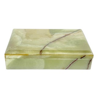 Yellow-Green Onyx Box, France, 1970 For Sale