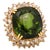 67.79 Carat GIA Certified Peridot and Diamonds 18K Gold Estate Cocktail Ring For Sale