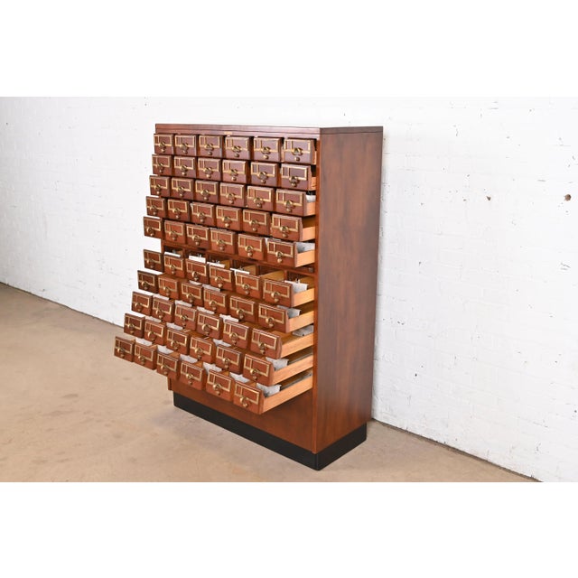 MidCentury Modern Maple 60Drawer Library Card Catalog Filing