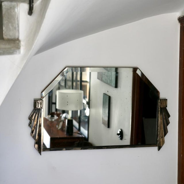 Vintage French Beveled Mirror, 1930s For Sale - Image 15 of 15