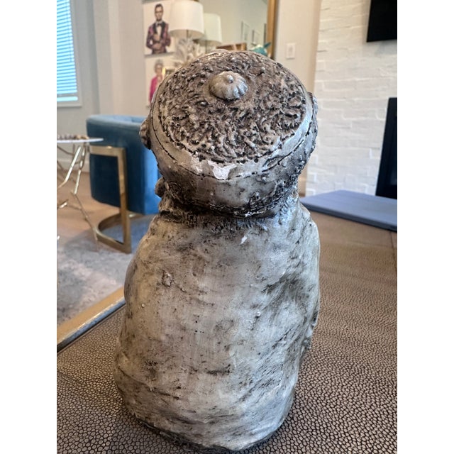 Late 20th Century Vintage Signed Charles Bragg Plaster Sculpture - Satirical Cleric or Rabbi Figurine For Sale - Image 5 of 6