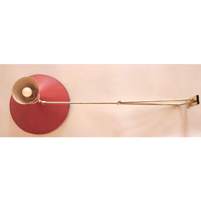 French Swing Arm Wall Light by Rene Mathieu for Lunel, 1950s For Sale - Image 4 of 18