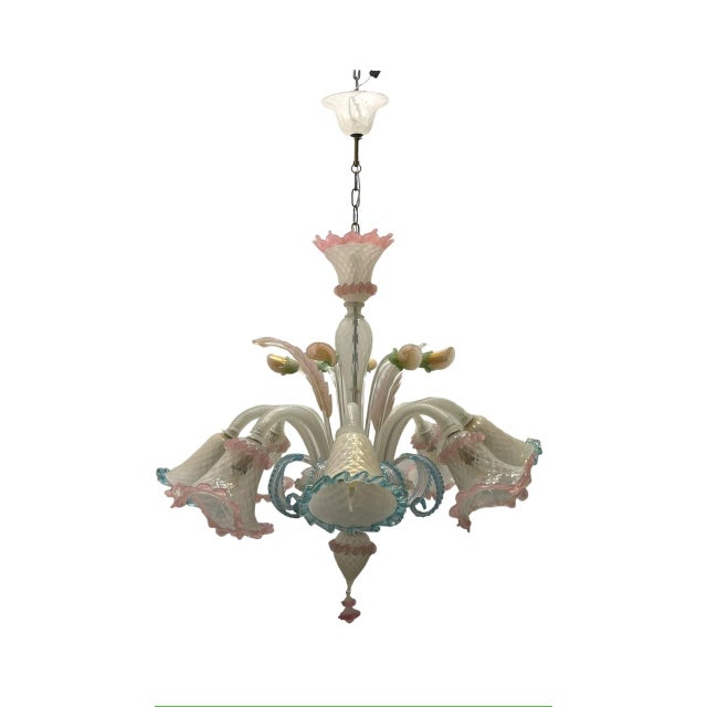 Large Venetian Murano Glass Chandelier, 1960s For Sale - Image 14 of 14