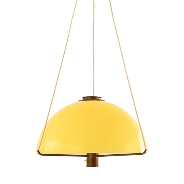 Yellow Acrylic Ceiling Lamp from Anders Pehrson, 1960s For Sale