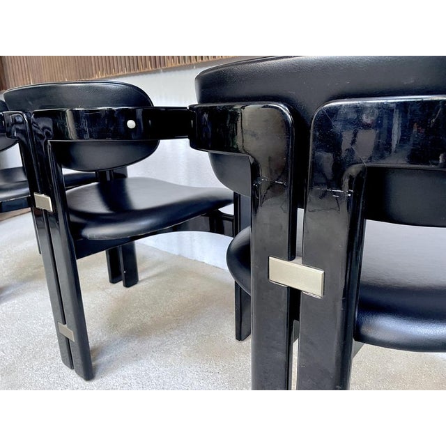 Pamplona Leather Dining Chairs by Augusto Savini for Pozzi, Italy, 1964, Set of 4 For Sale - Image 13 of 18
